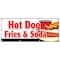 Signmission HOT DOG FRIES & SODA BANNER SIGN all beef drink frank meal deal chili B-96 Hot Dogs Fries & Soda - alternate 1